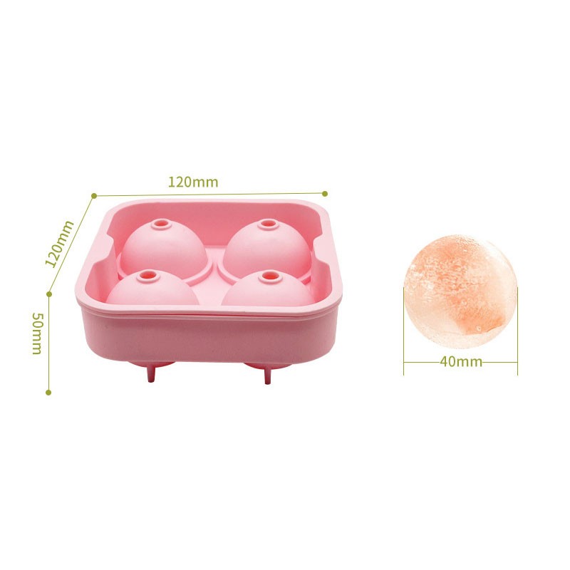 Large Silicone Ice Cube Molds Supplier - OEM Leak Proof Removable Lid Round Ice Tray