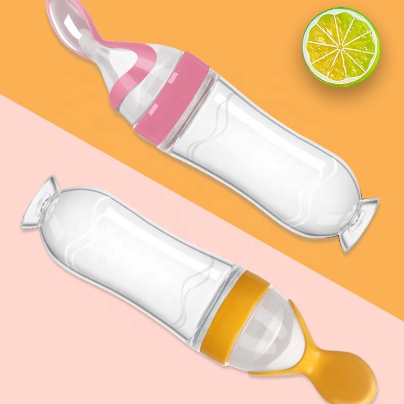 Silicone Spoon Feeder Supplier - Wholesale 90ml BPA Free Soft Squeeze Bottle for Baby