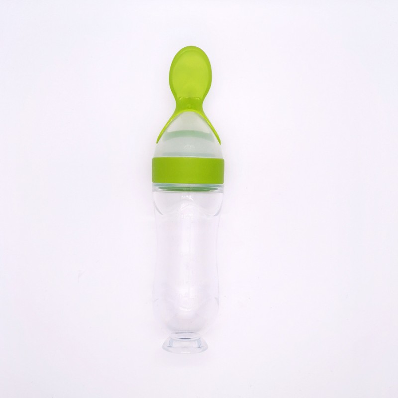Squeeze Baby Bottle Feeder Supplier - Wholesale Soft Silicone Spoon for Fruit Vegetable