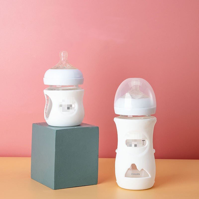 Glass Feeding Bottle Manufacturer - OEM 2024 BPA Free 8oz Printed Silicone Sleeves