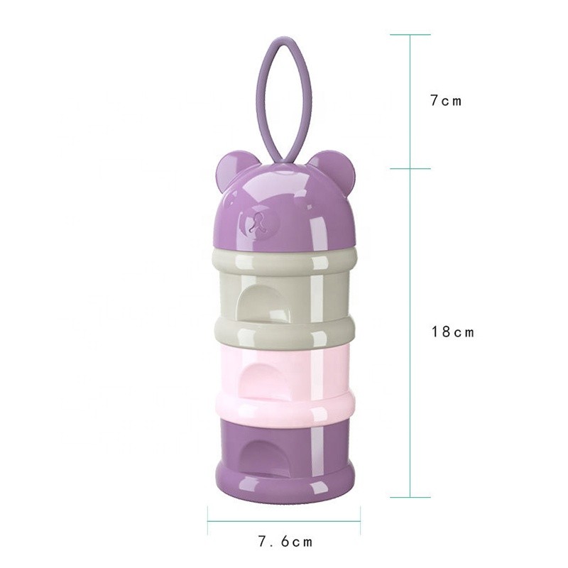 Cute Travel Milk Powder Container Supplier - OEM 3 Layers Infant Formula Food Dispenser