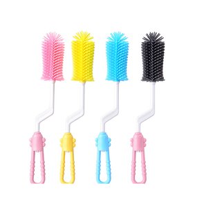 Water Bottle Cleaning Brush Set Supplier - OEM Baby Feeding Bottle Silicone Cleaner Brush