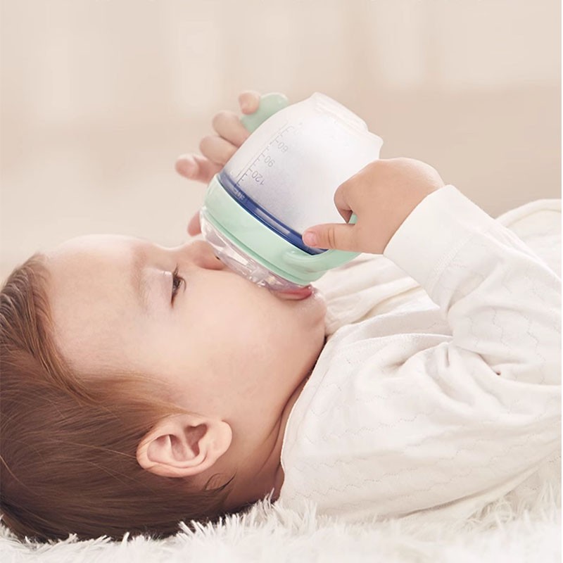 BPA Free Silicone Bottle Supplier - OEM 150ml Printed Sippy Cup for Feeding 0-12M