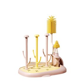 Baby Drying Rack Supplier - Hot Selling BPA Free PP with Bottle Brush Printed Design