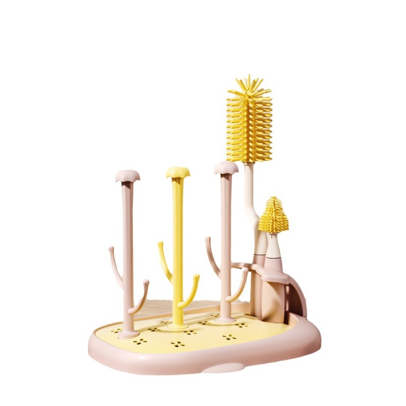 Baby Drying Rack Supplier - Hot Selling BPA Free PP with Bottle Brush Printed Design