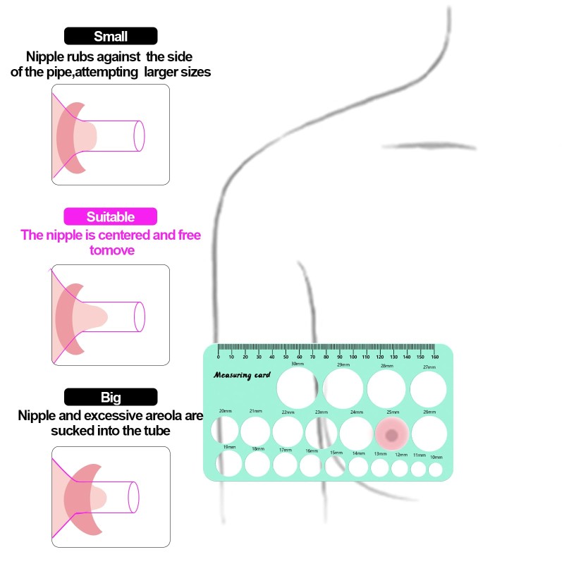 Silicone Nipple Ruler Supplier - Top Selling Customized Soft Pump Flange Size Measure