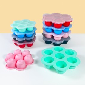 Reusable Silicone Molds Manufacturer - OEM 7 Cavity Egg Bites Baby Food Storage Container