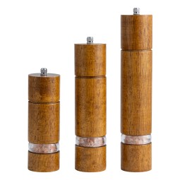 Salt Pepper Mill - Wooden Ceramic Grinder