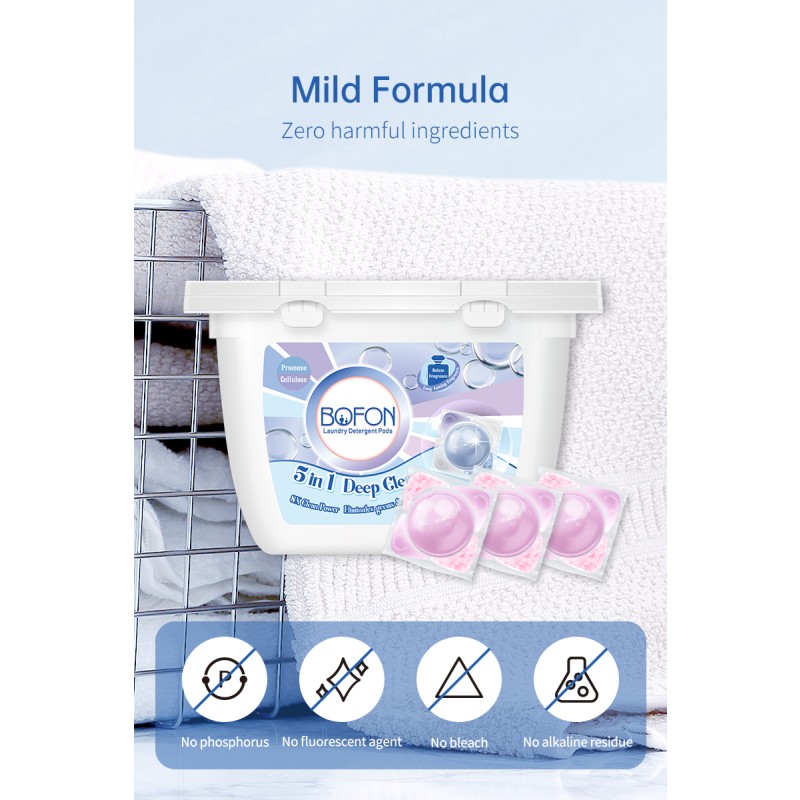 Laundry Pods Manufacturer - 5chambers Brand 20pcs Boxes Long Lasting High Quality