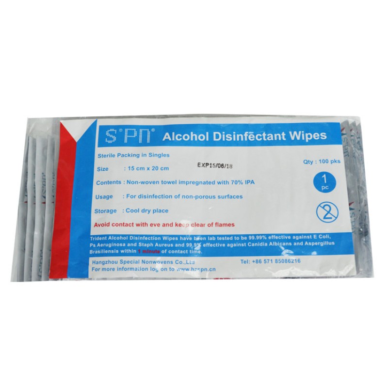 Sanitizing Hand Wipes Supplier - Single Sachet Antibacterial Mint Alcohol Wipes