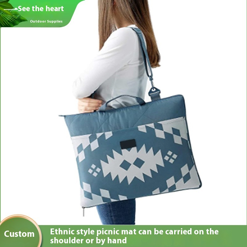 Picnic Blanket - Ethnic Style Foldable Shoulder