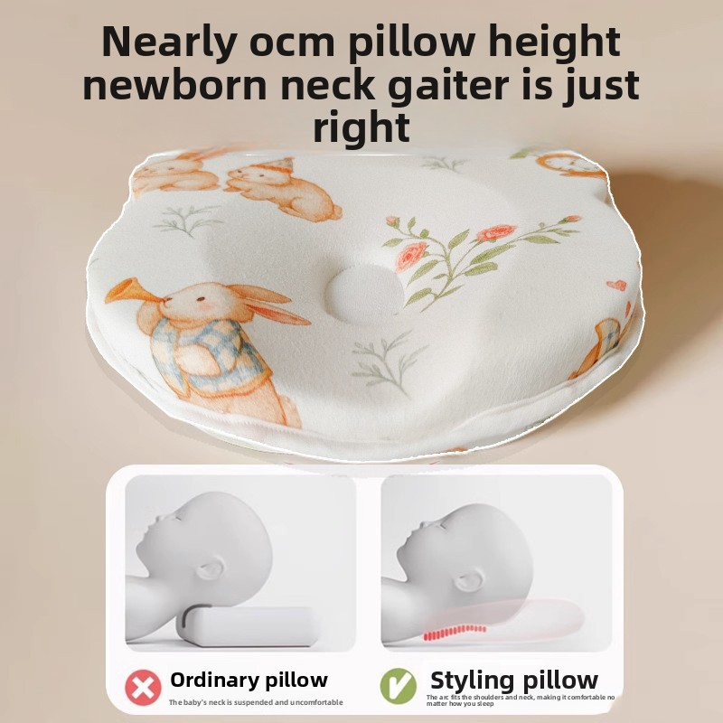 Baby Pillow - Memory Foam Bear Pattern 3D