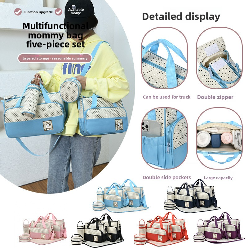 Diaper Bag - 5 in 1 Waterproof Multifunctional