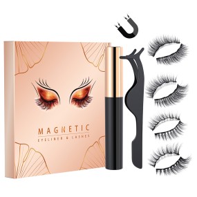 Eyelashes with Magnetic Eyeliner and Magnetic Eyelashes Set Magnet Liquid with Eyeliner Waterproof Pen
