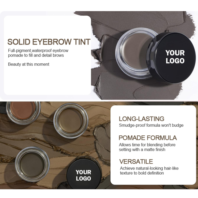 Eyebrow Pomade Cream Eyebrow Gel Highly Pigmented Natural Wild Plumping Long Lasting Waterproof Brow Pomade
