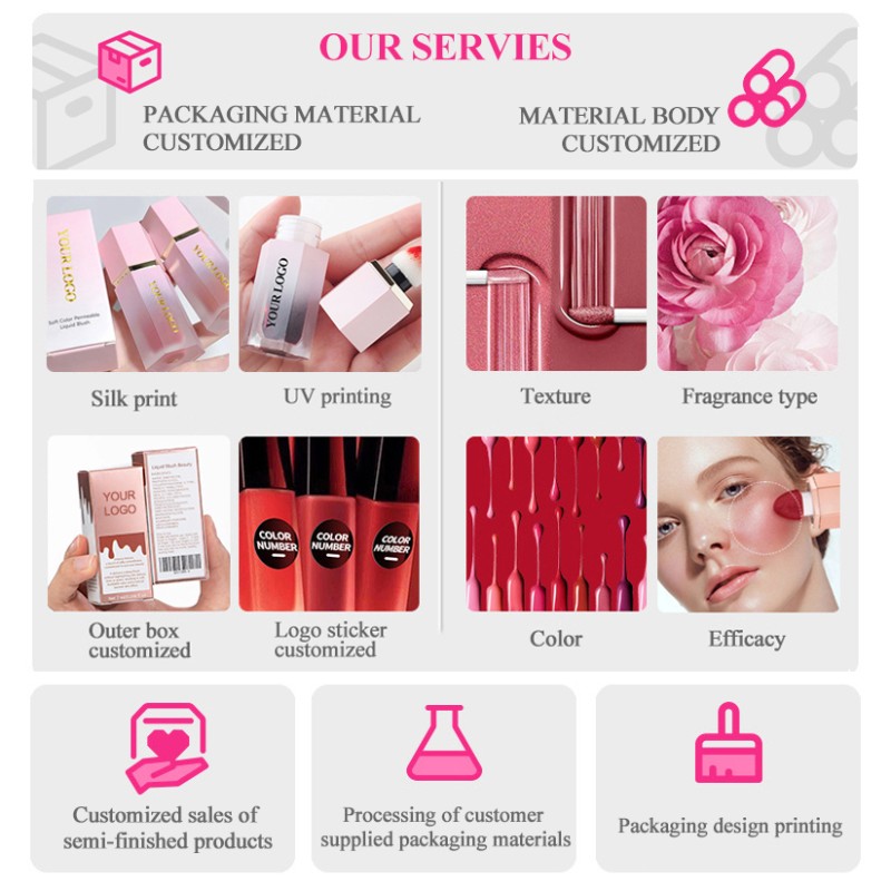 Private Label Custom Logo Long Lasting Liquid Blush