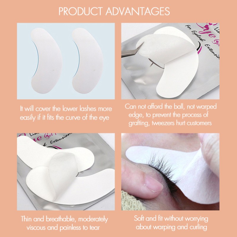 Lash Extension Under Eye Pads Nourishing Hydrogel Under Eye Pads Under Eye Gel Pads for Eyelash Extension