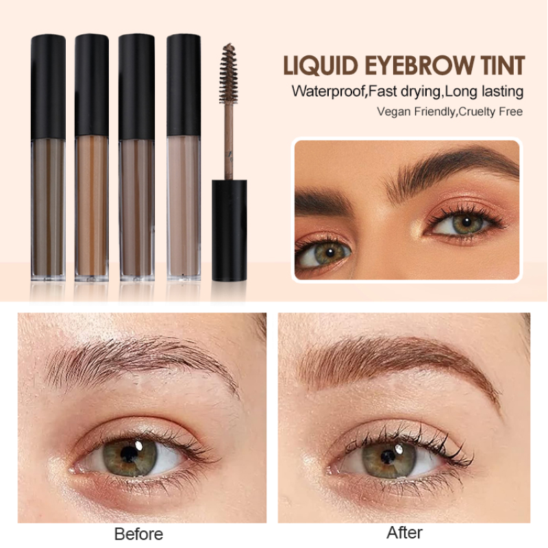 Thrive Waterproof Eyebrow Gel Kit Clear Eye Brow Tint Sweatproof Glue for Buildable Shapes Fills Liquid Makeup Labeling Pattern