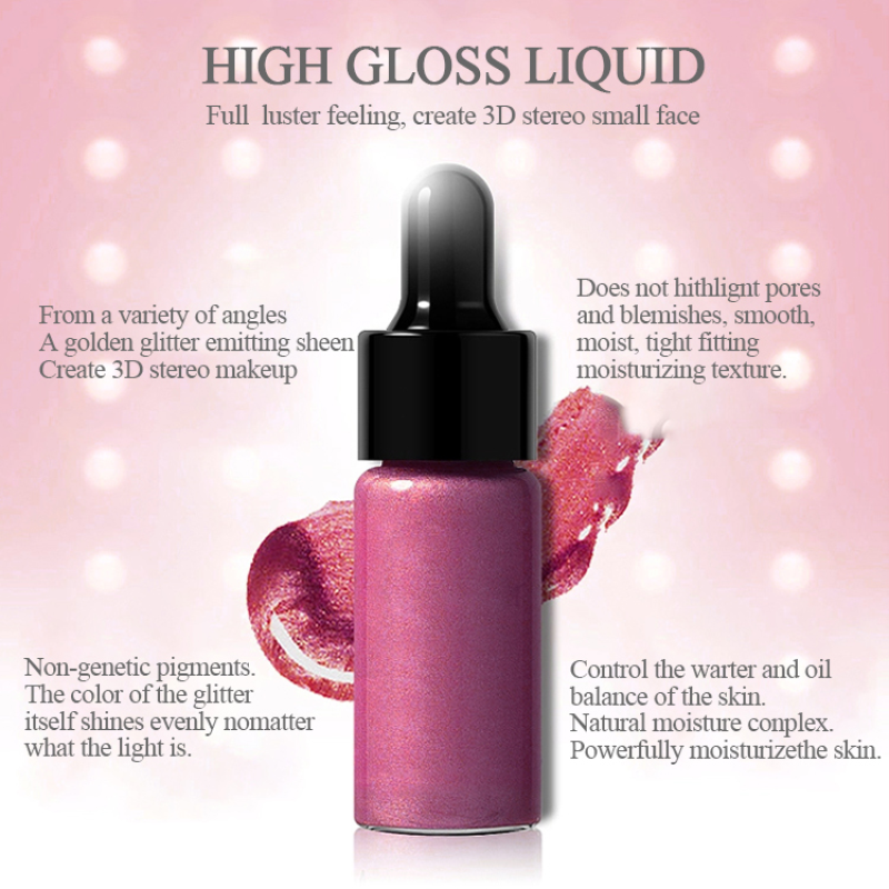 Face and Body Makeup Cosmetic Shimmering Liquid Highlighter Makeup