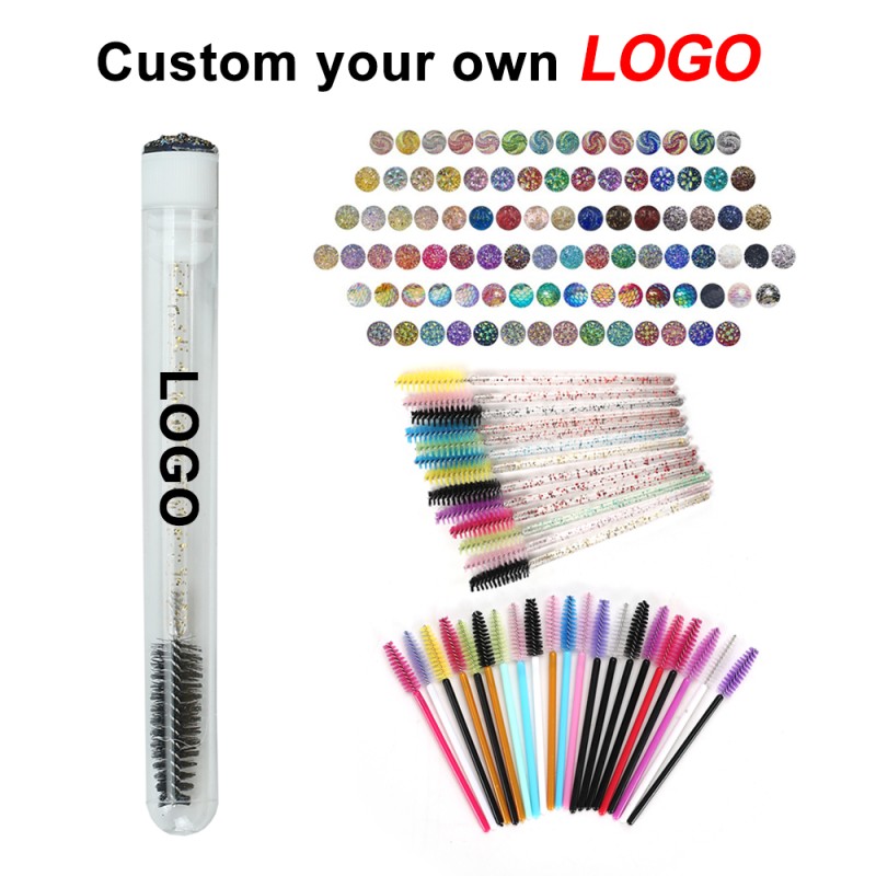 Small Purple/pink/blue/black Brushes to Clean Lashes Blackhead Nose Brush Lash Mascara Private Label Lash Brush case