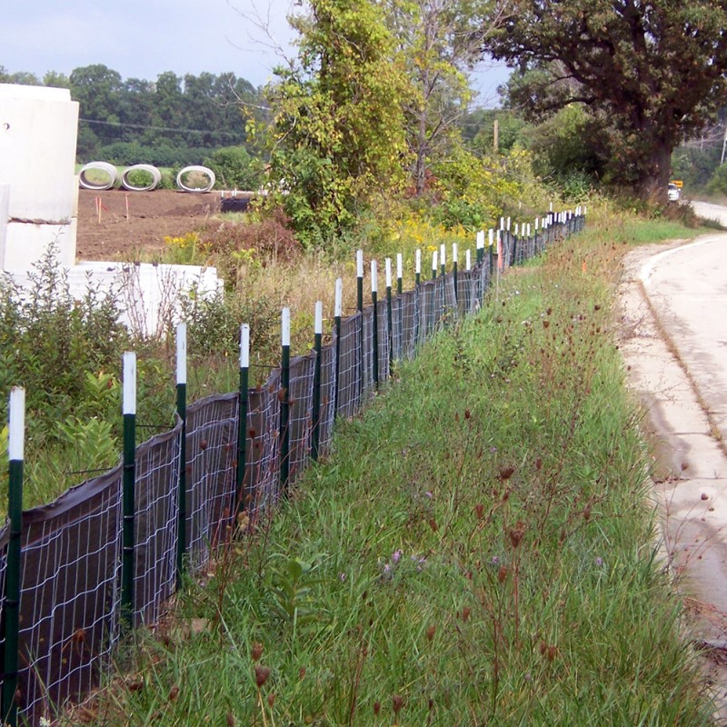 Reinforced Silt Fence Soil Erosion Control Wire Backed Non Woven Silt Fence Barrier Wire Backed Silt Fencing