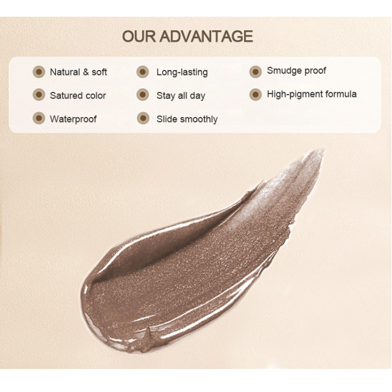 Brow Pomade Gel Naturally Long Lasting Waterproof,Delicate and Smooth Eye Brow Makeup Cosmetics