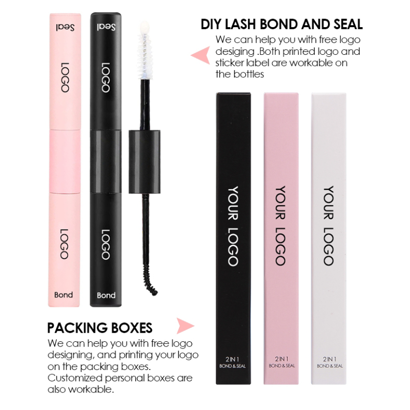 Lash Bond and Seal Lash Glue for Individual Cluster Lashes Super Strong Hold Waterproof DIY Eyelash Extension Bond and Seal