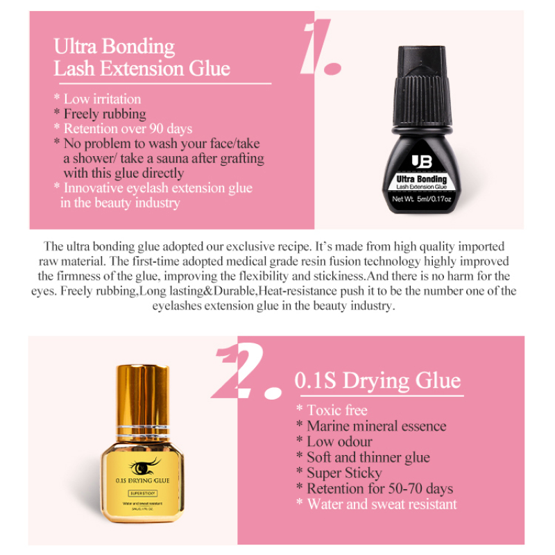 Fast Drying Strong False Eye Lash Extension Glue Adhesive Retention 5-7 Weeks Low Smell Eyelash Extension Glue