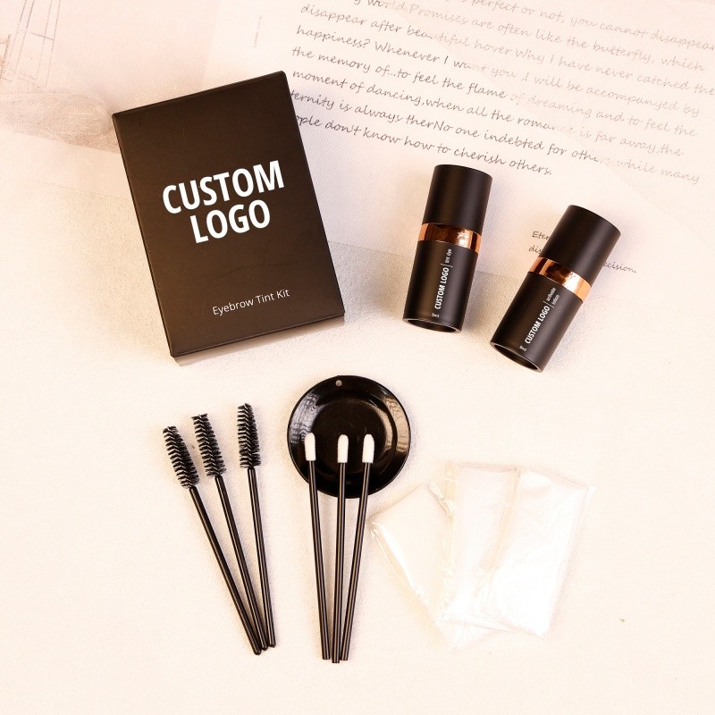 Custom Logo 5ml Long Lasting Waterproof Eyebrow Tint Private Label Dry Kit with Cream Form Eyebrow Gel for Eye Use
