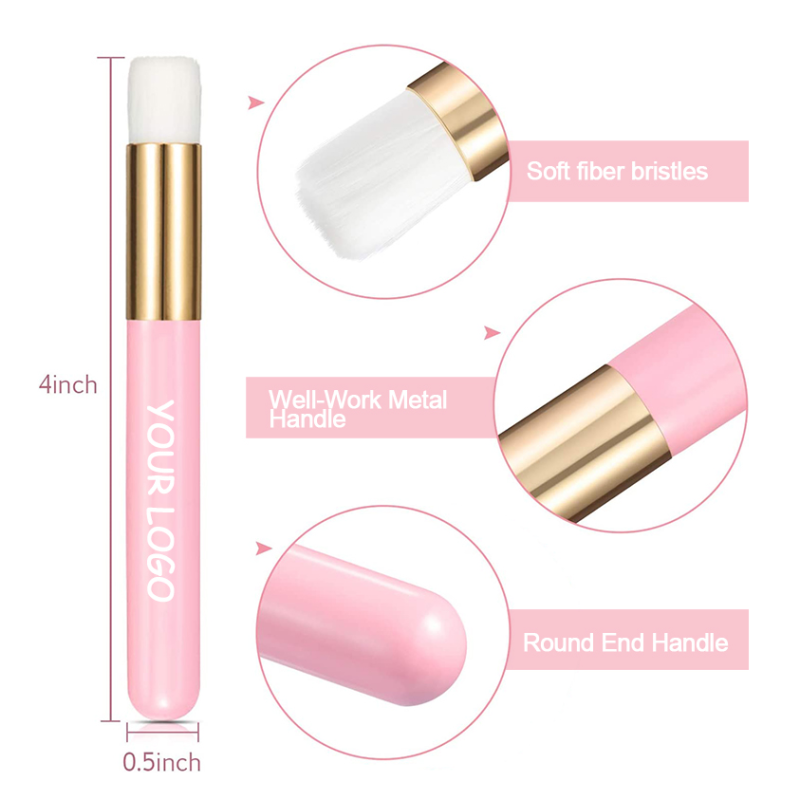 Lash Shampoo Brushes Set with Transparent Travel Plastic Tubes, Eyelash Extensions Clean Brush