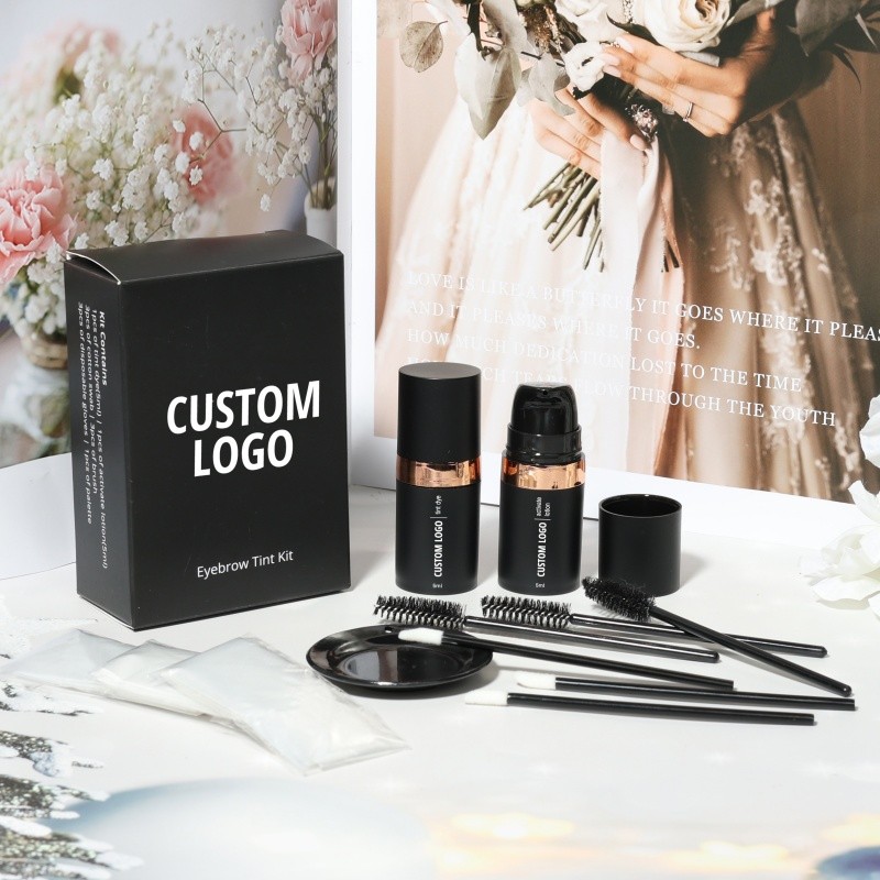 Custom Logo 5ml Long Lasting Waterproof Eyebrow Tint Private Label Dry Kit with Cream Form Eyebrow Gel for Eye Use