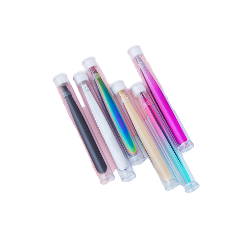 China Factory Beauty Tool Pointy Eyebrow Eyelash Tweezers with Slanted Tip Premium Quality From Direct Seller