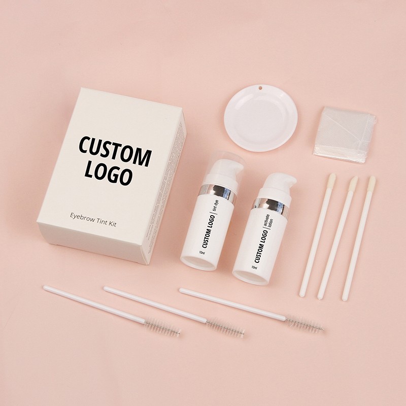 Wholesale Custom Logo Eyebrow Private Label Tint 5Ml Long Lasting Waterproof Color Eyebrow Tint Dry Kit