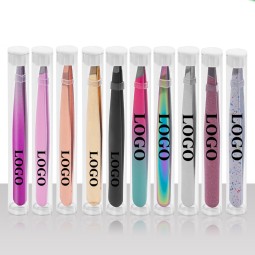 Tweezers Eyebrowa Professional Eyebrow Tweezer Bling Black Tweezers Eyebrow Scissors and Gold