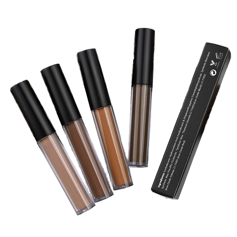Private Label Waterproof Brow Gel Double Head Brown Eyebrow Tint Styling Cream for Eye Makeup Mineral Ingredients Eyebrow Pencil