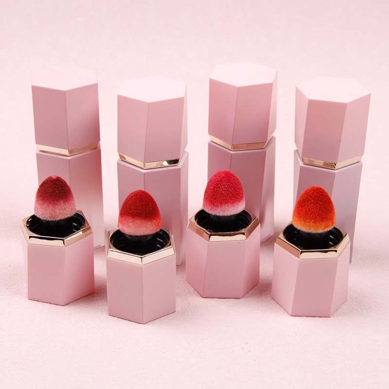 2024 New High Pigment Makeup Shimmer Lip Tint Gloss Blush Private Label Liquid Blusher in 6 Silky Cheek Colors for Face