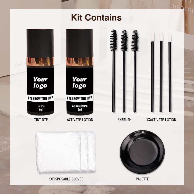 Long Lasting Waterproof Eyebrow Tint Kit Private Label Mineral Vegan Cream Eyebrow Gel High Quality Makeup with Custom Logo