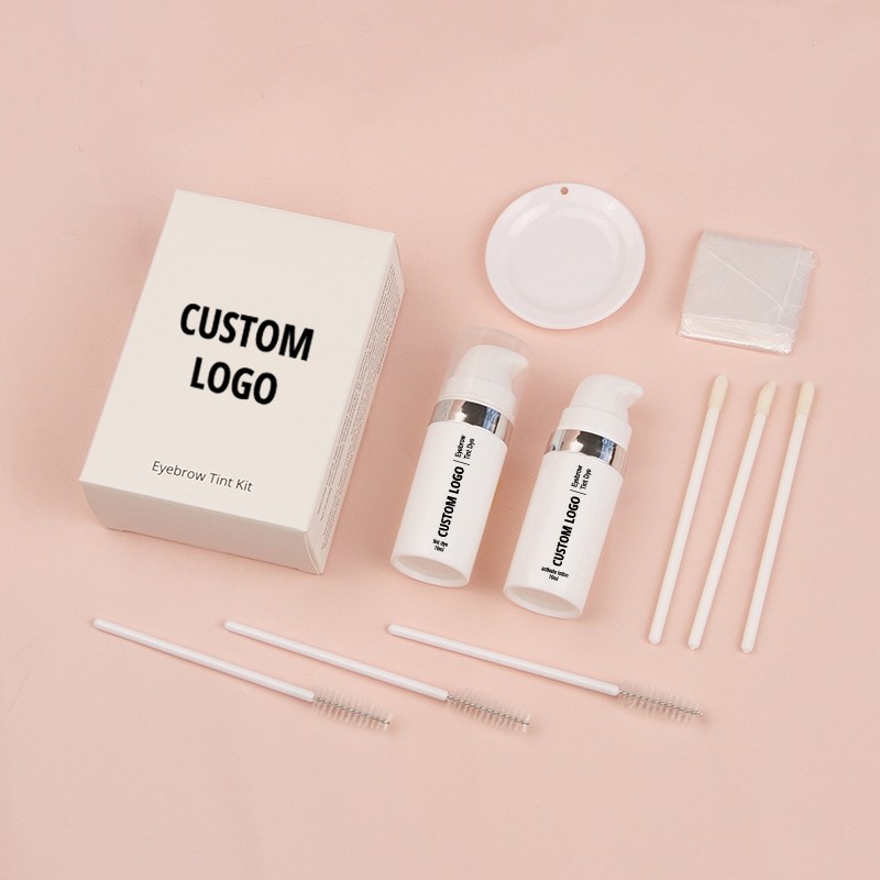 I0ML Safe Vegan Eyebrow Tint Kit Easy-to-Apply at Home Formula for Fuller Looking Brows Lasts 28 Days in Box
