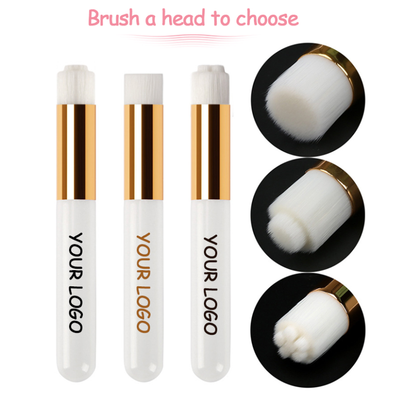 Lash Shampoo Brushes Set with Transparent Travel Plastic Tubes, Eyelash Extensions Clean Brush