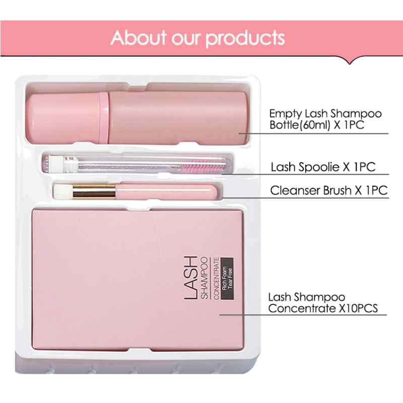 Private Label Eye Make-up Lash Wash Eyelash Extension Cleanser Foam Lash Shampoo for Lash Extensions