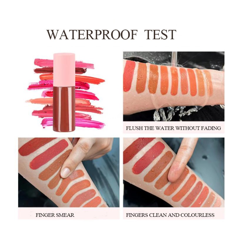 Matte Lipstick Long Lasting Non-Stick Cup Customize Lip Gloss Kit with Your Logo Velvet Matte Color Lipgloss Vendor