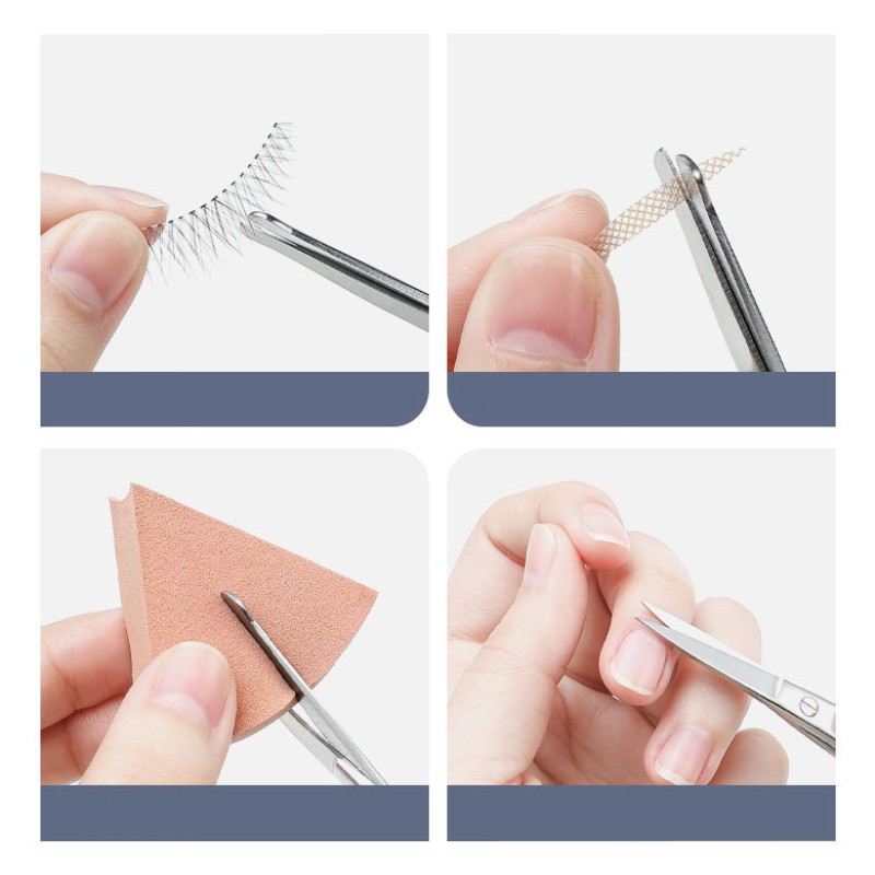 Eyeborw Trimmer Scissor Eyebrow Scissors Eyelashes Spring Scissors Gold Stainless Steel Beauty Tool Sharp Stainless Steel 10 Pcs