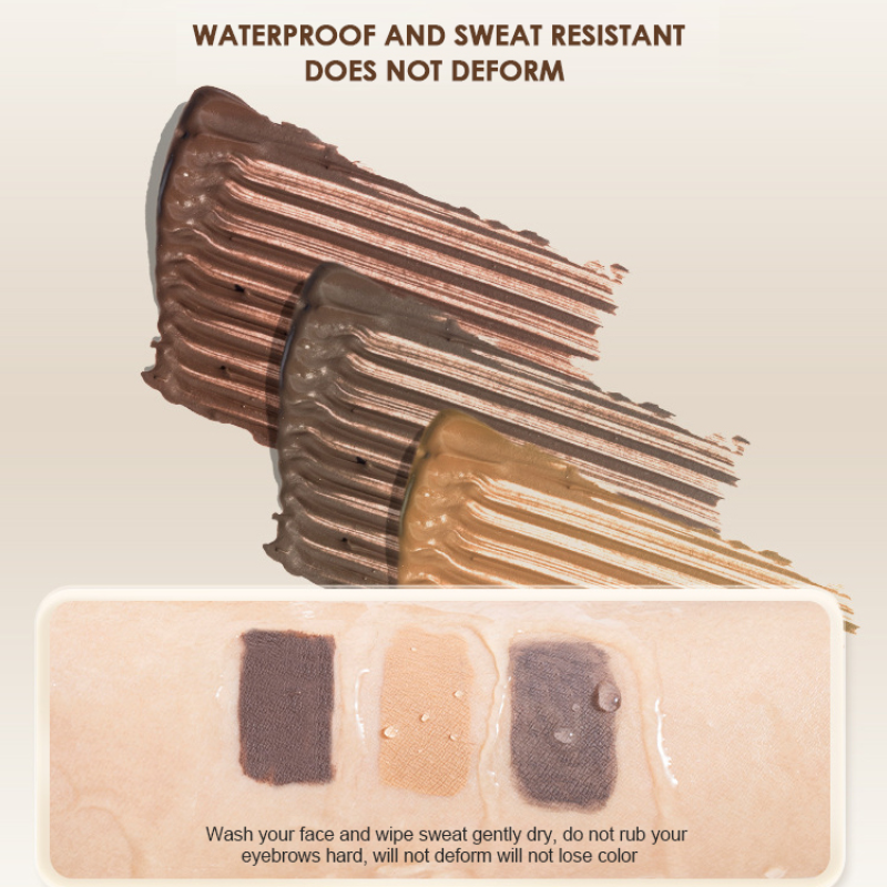 Waterproof Eyebrow Gel - Brown Tinted Mascara Makeup for Natural-Looking Brows, Long-Lasting Smudge