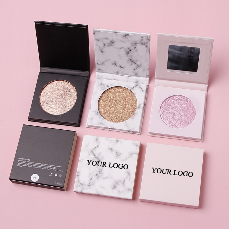 Highlighter Powder Palette Facial Highlighter Baked Waterproof Long Lasting Brilliant Lighten Skin Color