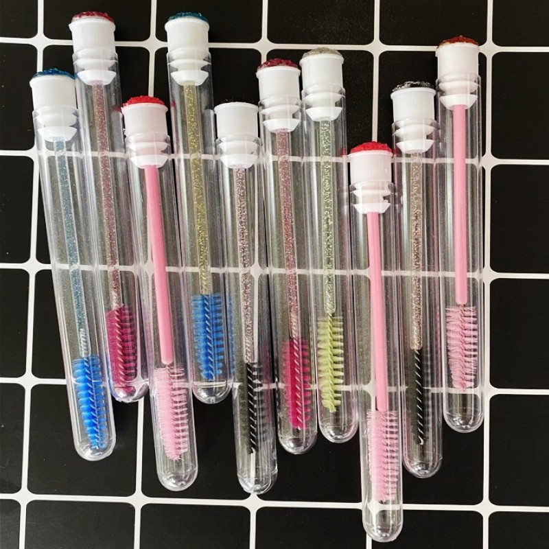 Silicone Lash Glue Lash Wand Customized Eyelash Wands Tube Holder Case Orange Pink Eyelash Brush Hot Selling White Retractable