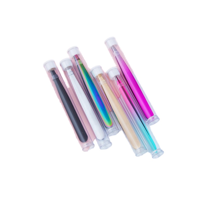 China Factory Beauty Tool Pointy Eyebrow Eyelash Tweezers with Slanted Tip Premium Quality From Direct Seller