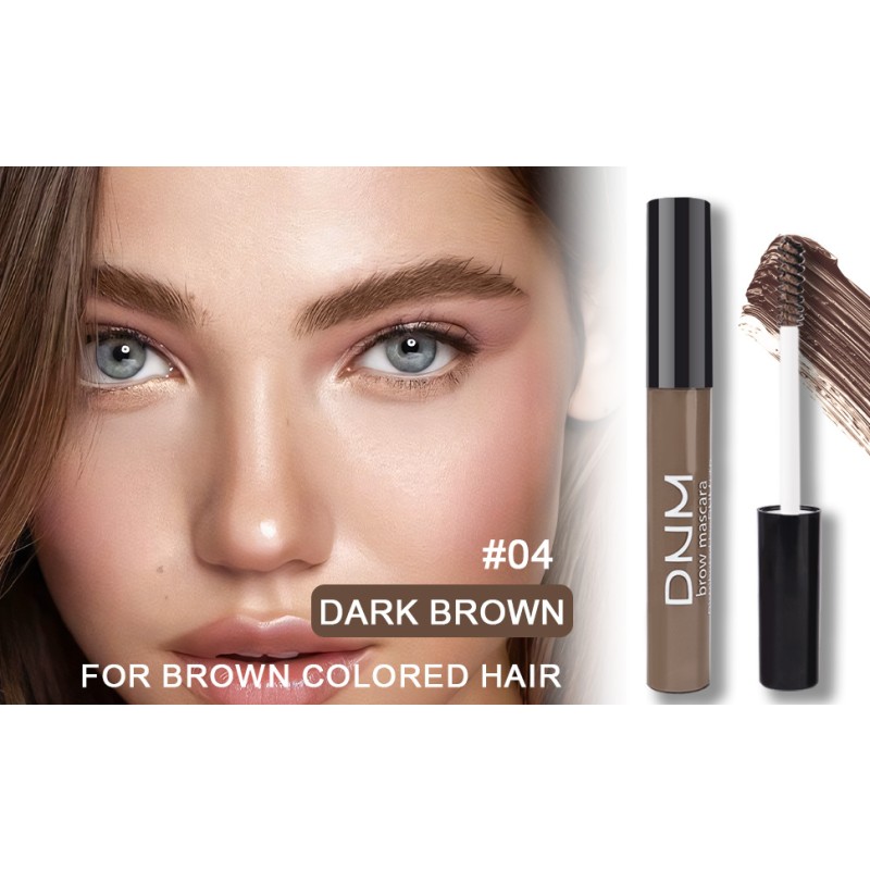 Private Label Waterproof Brow Gel Double Head Brown Eyebrow Tint Styling Cream for Eye Makeup Mineral Ingredients Eyebrow Pencil