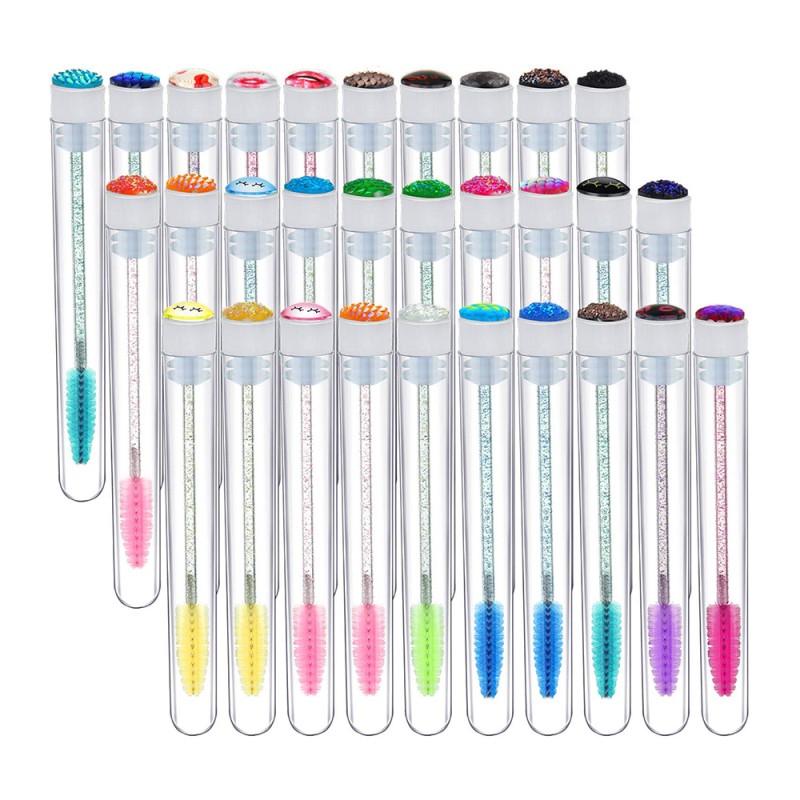 Red & Blue & Rose Gold Cleaner Lash Cute Makeup Applicator Brush Tube Extension Micro Customize Eyelash Brush