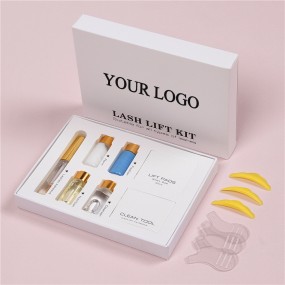 Lash Lift Kit, Professional Salon Semi-Permanent Curling Eyelash Perm Kit with Lash Fixation Eye Gel Pads and Brushes