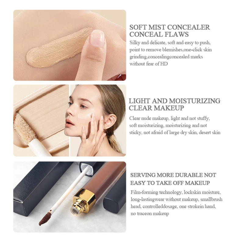 3D Sense Makeup Full Coverage Concealer and Contour Foundation Stick Liquid Eye Base Concealer